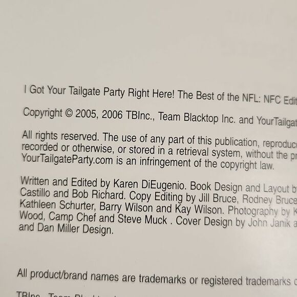 I Got Your Tailgate Party Right Here! Cookbook 2006 - Picture 3 of 11